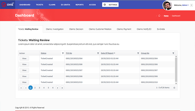 TNB OVIS system screenshot