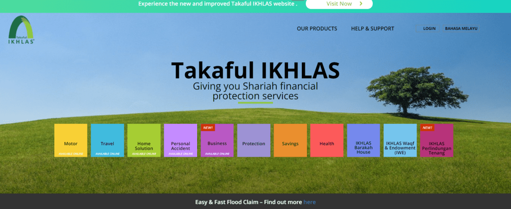 Takaful IKHLAS website screenshot