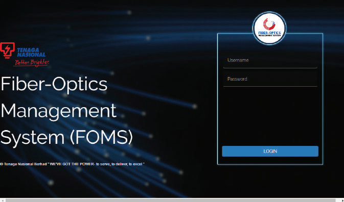 TNB FOMS System screenshot